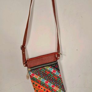 Multicolored Sling Bag - Compact Size