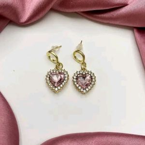 Y2k Heart Stone Earrings