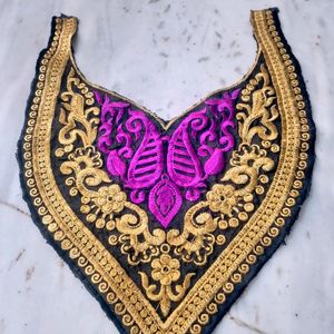 NECK PATCH RESHAM WORK