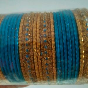 Blue Set Metal Bangles