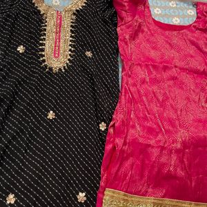 Punjabi Suit Two Shirts And One Salwar With Duppta