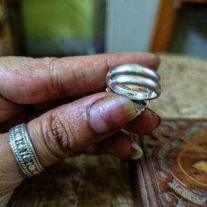 92.5 Pure Silver Ring With Original Pearl