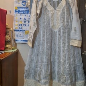 Chikankari Kalidaar Anarkali Kurta