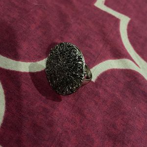 Silver Oxidized Ring