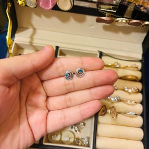 Blue Stone Vintage Earings