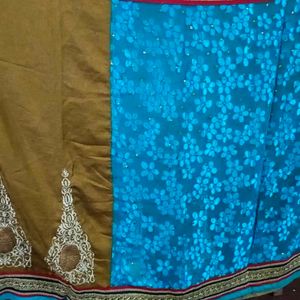 Half And Halfsaree With Blouse