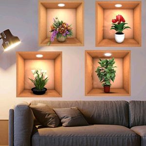 3D Wall Stickers (Pack Of 2)