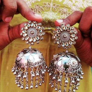 Brand New Big Kundan Jhumka