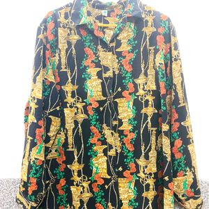 Antique Print Casual Shirt