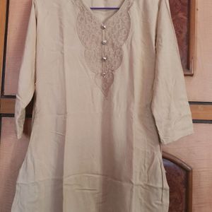 Cream Kurti