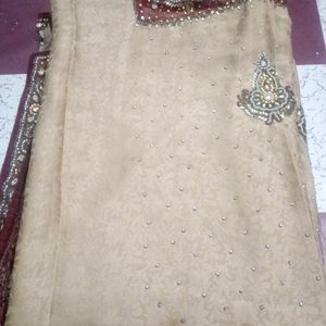 Beutiful Kundan Work Saree