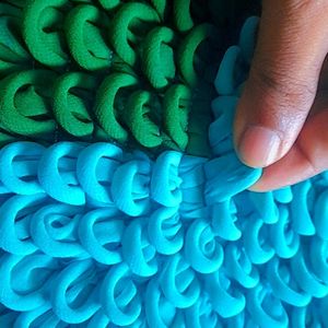 Sky and Green Colour Door mat