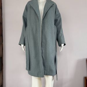 Grey Wrap Overcoat