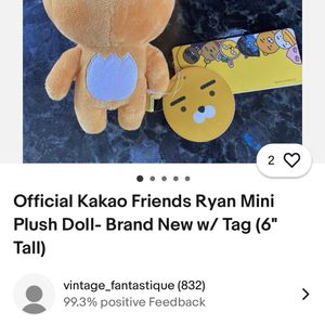 ❗️Price Drop ❗️Ryan Plushie from Kakao Friends