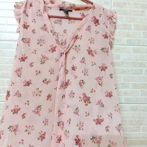 Floral Pink Casual Top