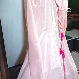 Women Pink Bugalbandi Kurta With Full Sleeve