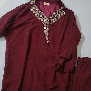 Maroon Designer Co Orde Set