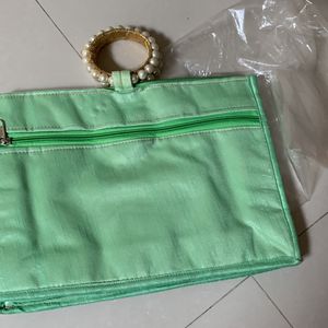 Ethnic Bag With Pearl Hand