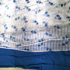 Blue Dupatta Set