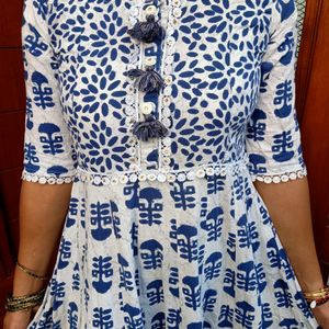 💙Beautiful Cotton Anarkali Style Kurti💙