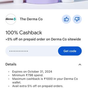 Derma Co Cashback Offer