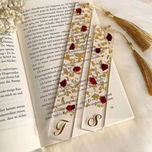 Golden And Rose Petal Book Mark