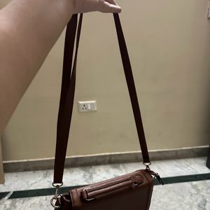 Lavie Brown Sling Bag For Girls