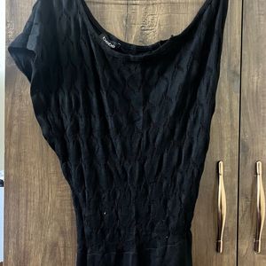 BLACK Drop Shoulder Top