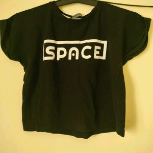 Women Black Crop Top