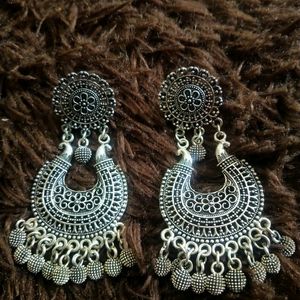 Oxidized Silver Earrings