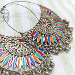 Multicolored Oxidised Boho Earrings ( New )