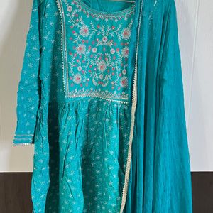 Short Anarkali With Duppta