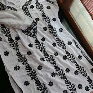 White Chikankari Kurti