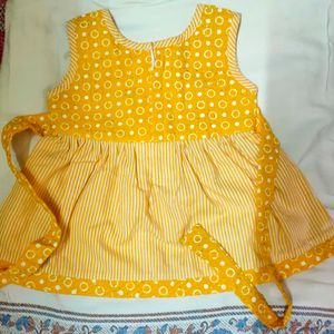 Yellow Colour Baby Frock