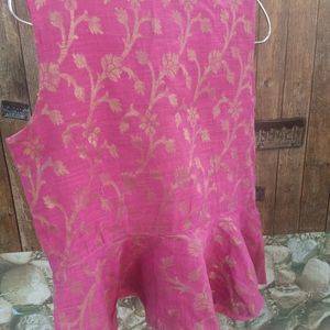 Pink Brocade Top