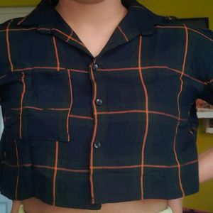 Chimpaaanzee Navy Blue cropped Shirt!