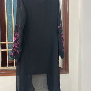 Classy Black Shrug With Kurti