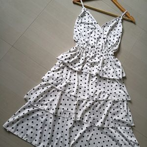 Woman Polka Dotted Dress