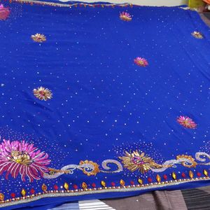 Embroidery work Saree