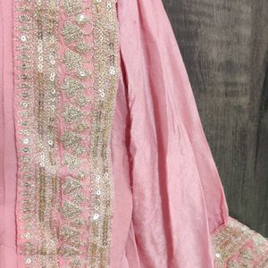 Anarkali With Saree Drape