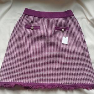 Korean Chekered Woolen Skirt