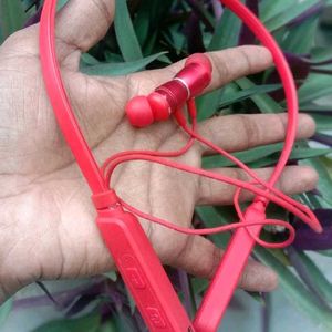 Red Attractive BT Neckband (tech fire)