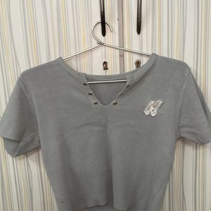 Grey Butterfly Top