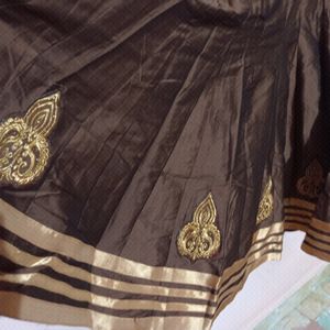 Coffee Brown Anarkali Model....