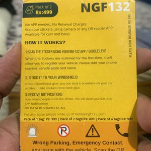 Owner Details While Parking Ngf 132 Pack If 2