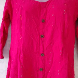 Pink Printed Kurti