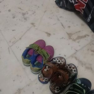 Kids Four Pair Shoes Age 2 To 4 Years