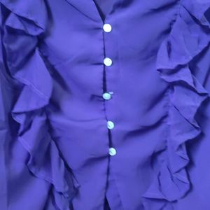 Purple Ruffle Shirt