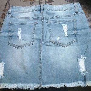 Denim Short Skirt