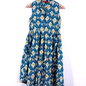 Sea Green Printed  Kurta ( Women's)